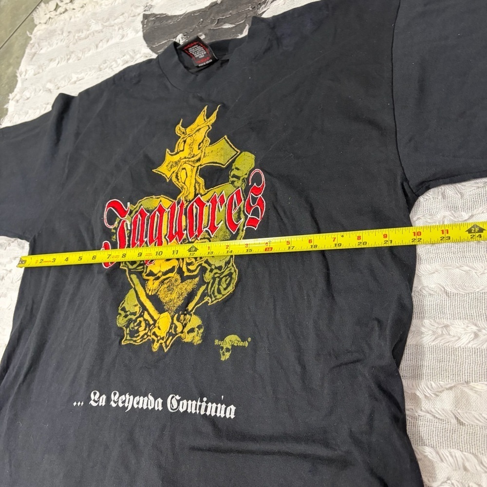 vtg 90s Jaguares La Leyenda Continua T Shirt SZ XL Mexico Rock Band Goth Punk - Picture 6 of 9